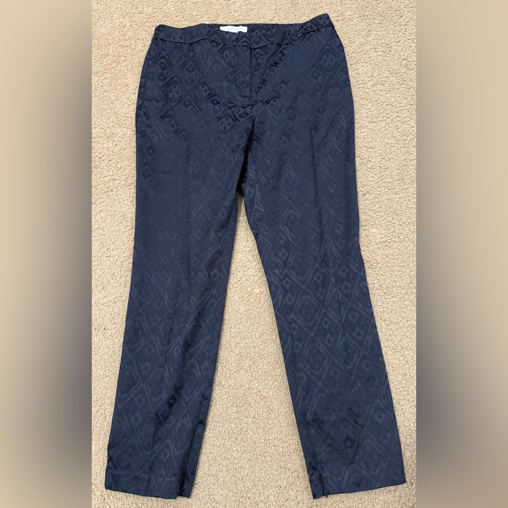 Chico's Dark Blue Patterned Pants